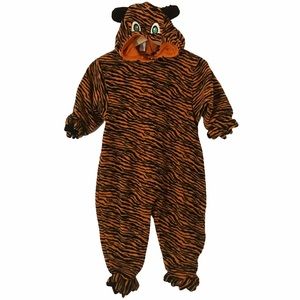 TCP Tiger Halloween Costume 3T 4T All Fleece Separate Hood with Tail Warm Video